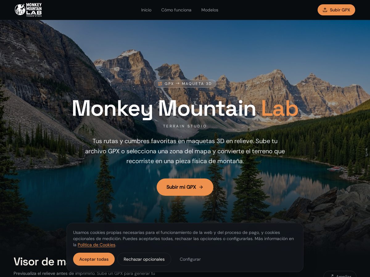 Landing-page snapshot of monkeymountainlab.com