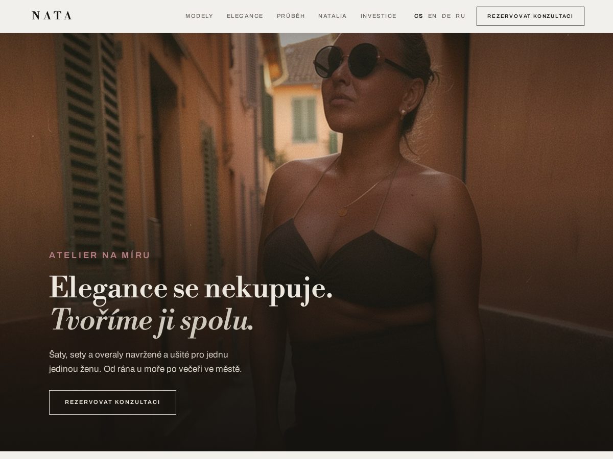 Landing-page snapshot of nataatelier.com