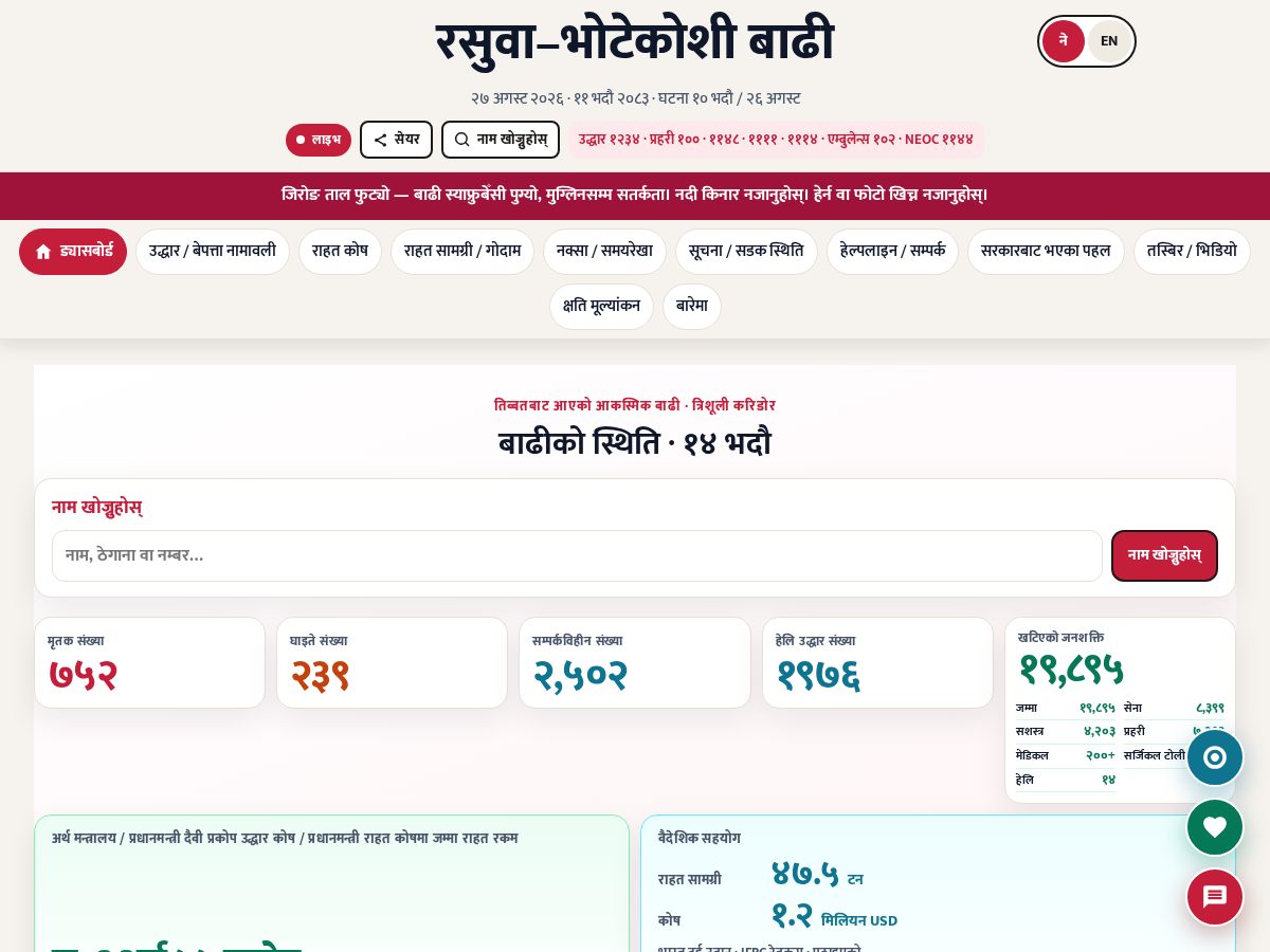 Landing-page snapshot of nepalsignal.com