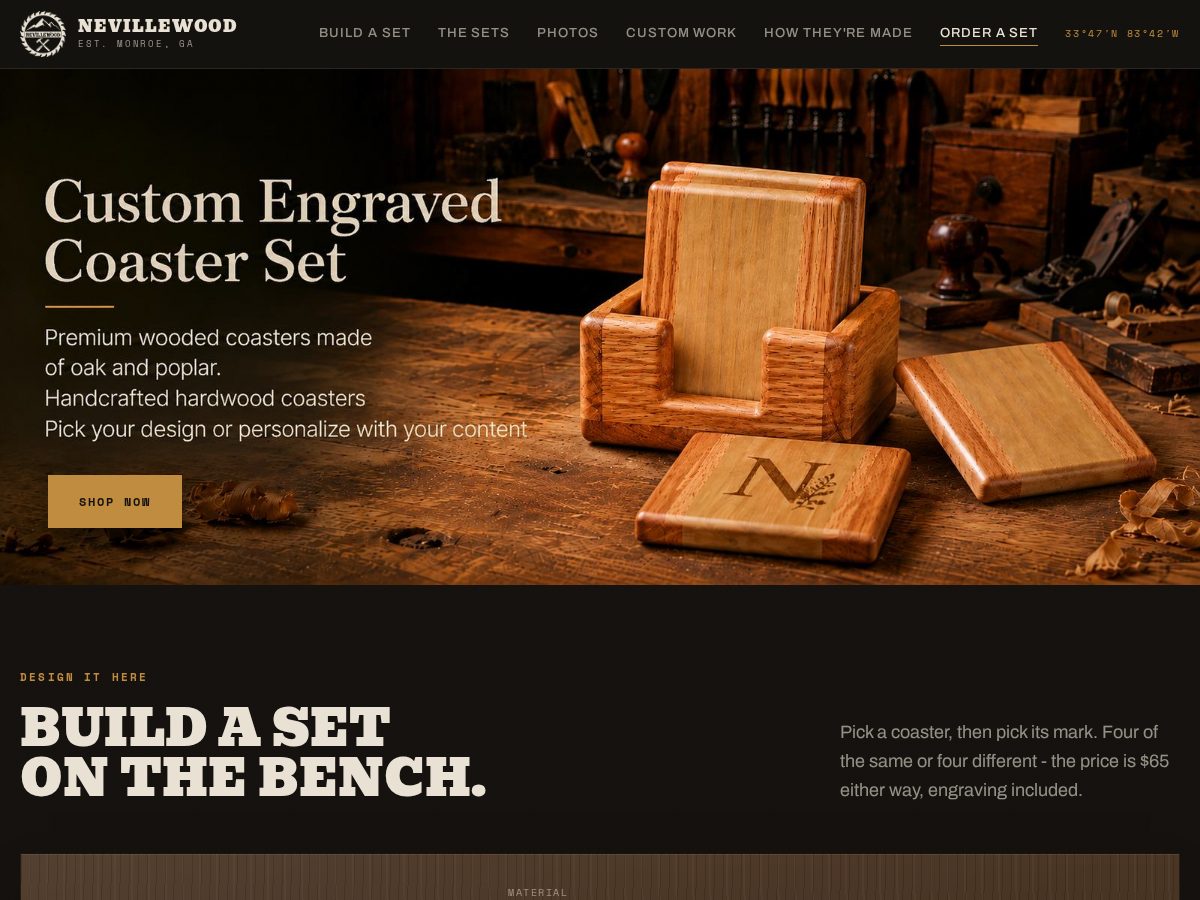 Landing-page snapshot of nevillewoodacres.com