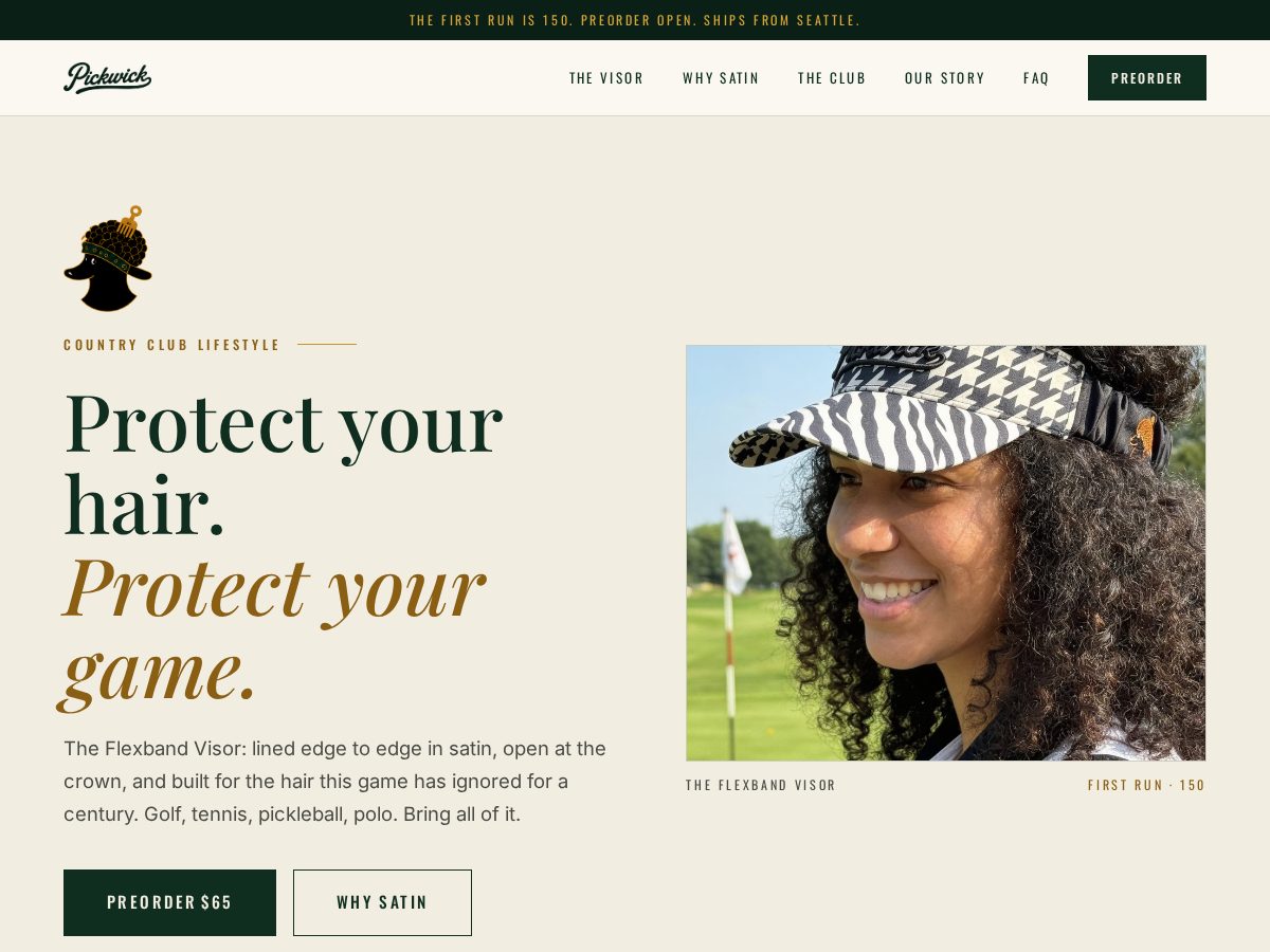 Landing-page snapshot of pickwickcc.com