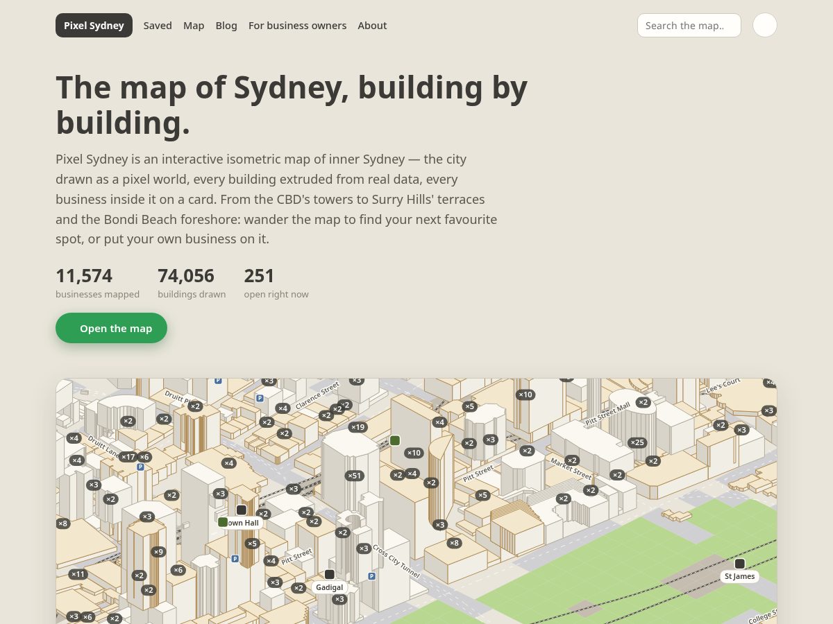 Landing-page snapshot of pixelsydney.com