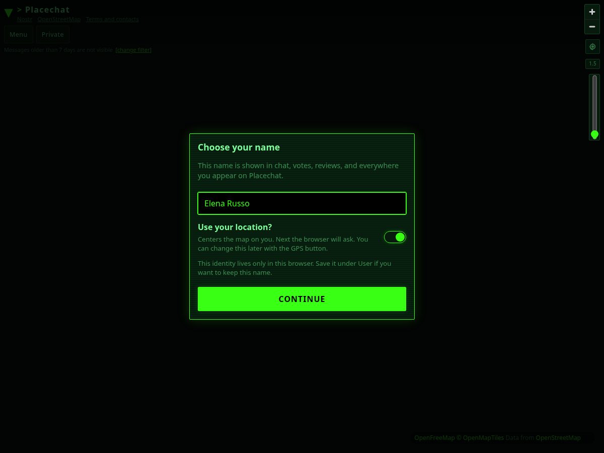 Landing-page snapshot of placechatt.ing