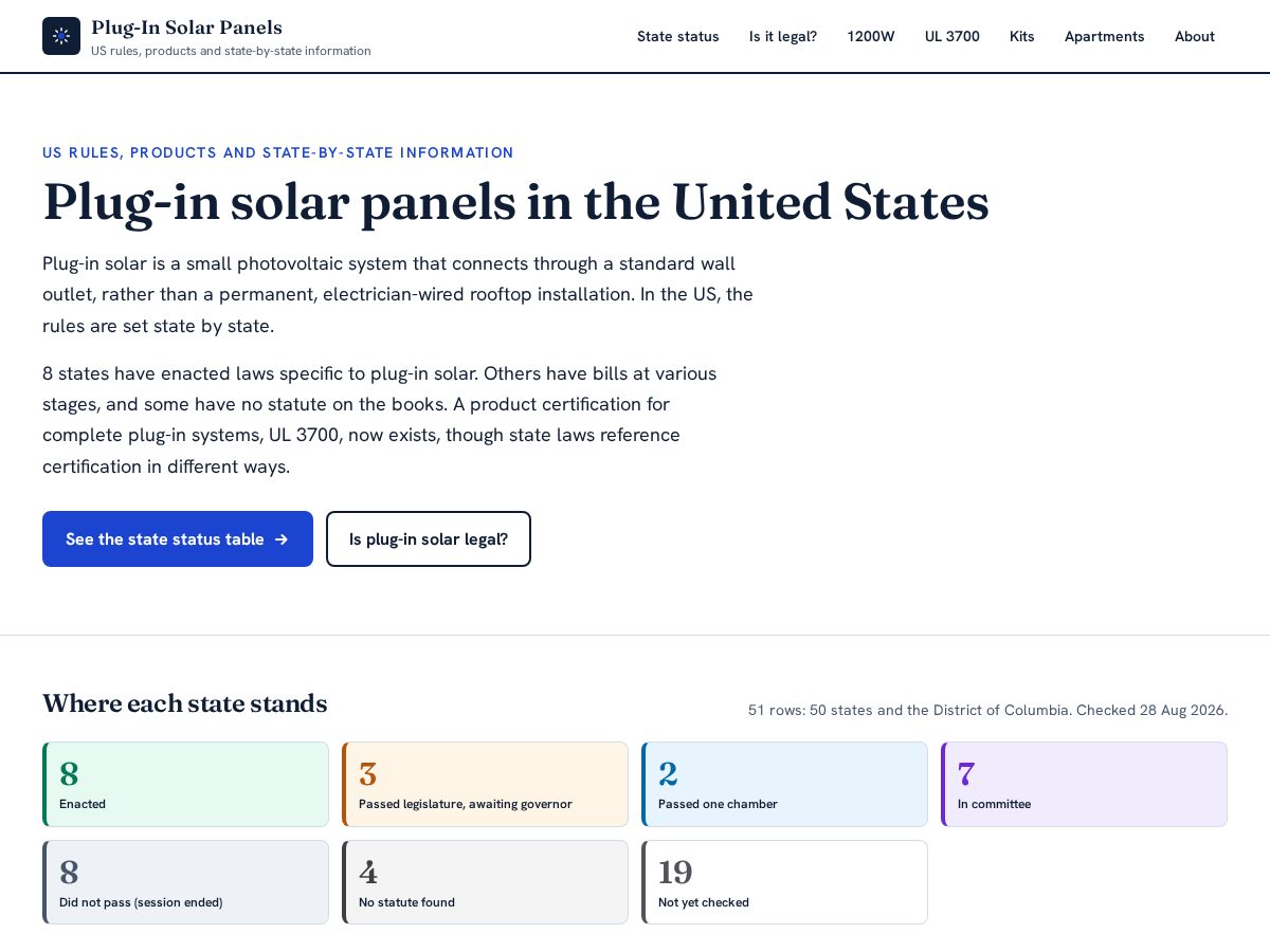 Landing-page snapshot of pluginsolarpanels.org
