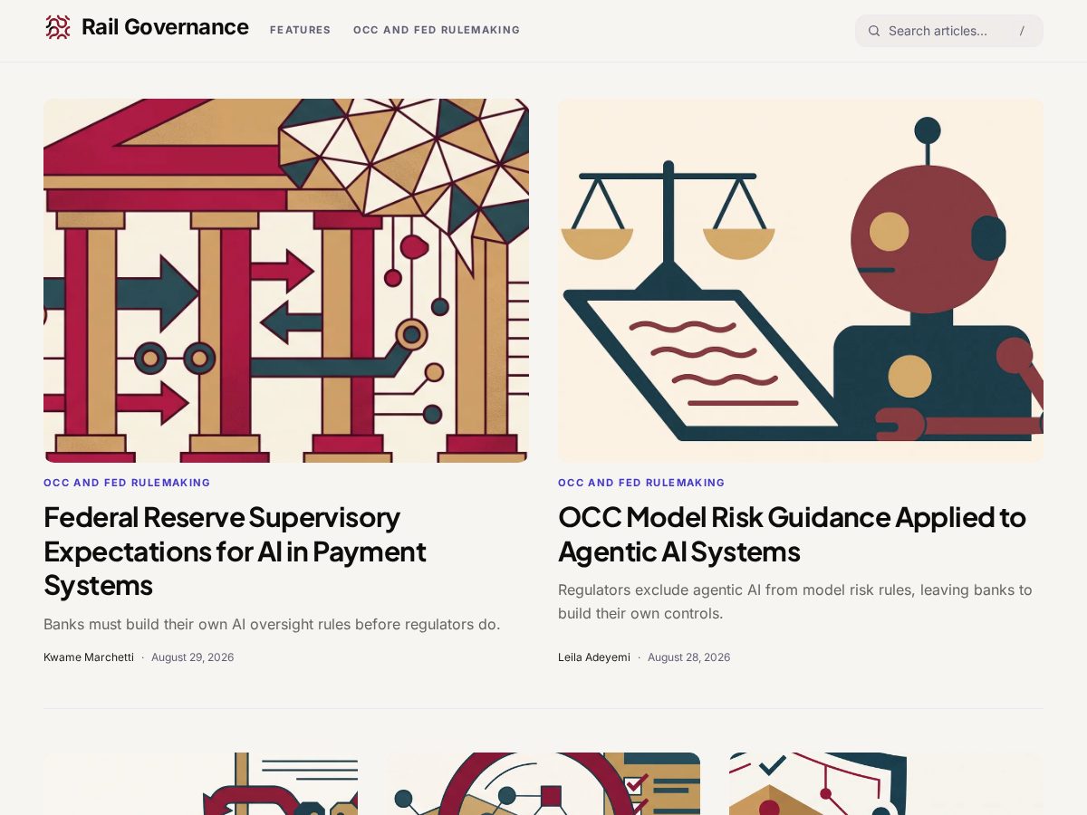 Landing-page snapshot of railgovernance.com