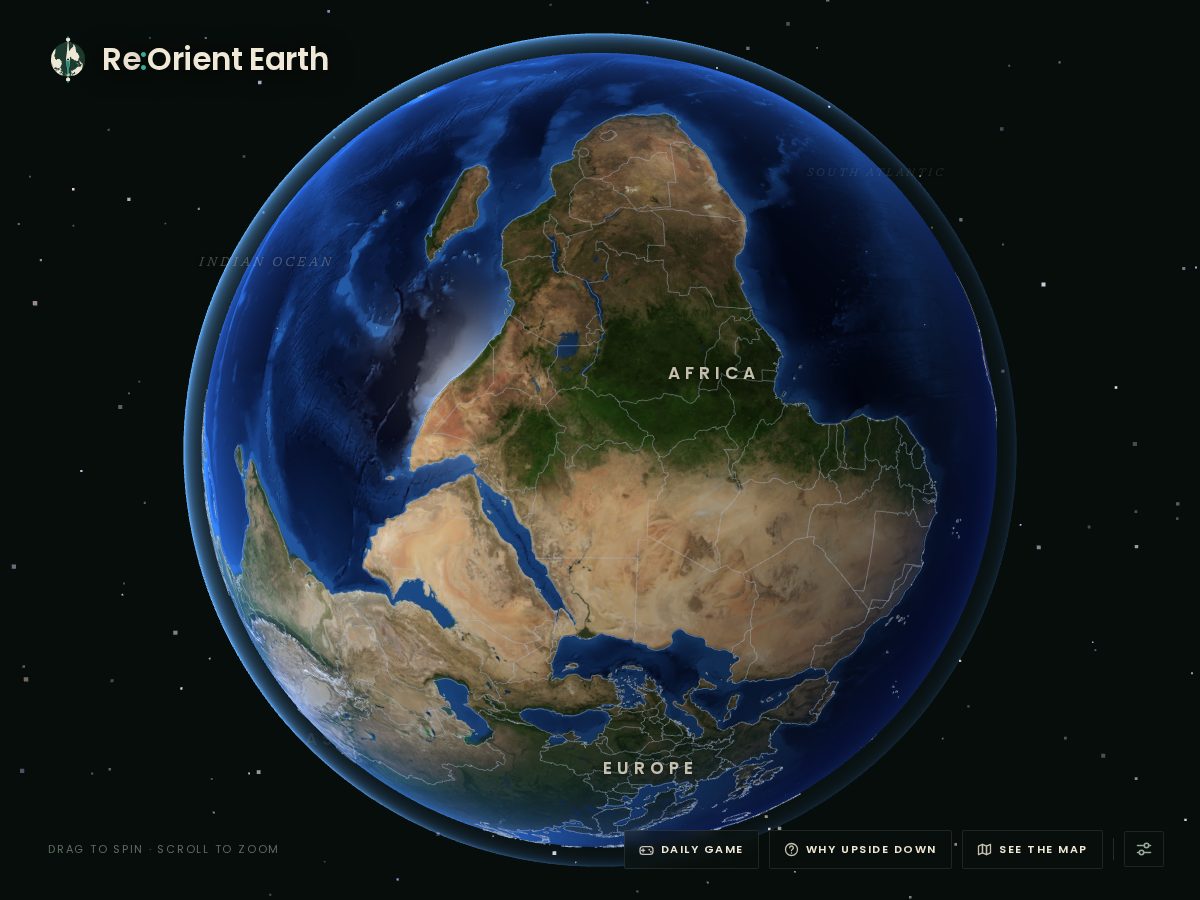 Landing-page snapshot of reorientearth.com
