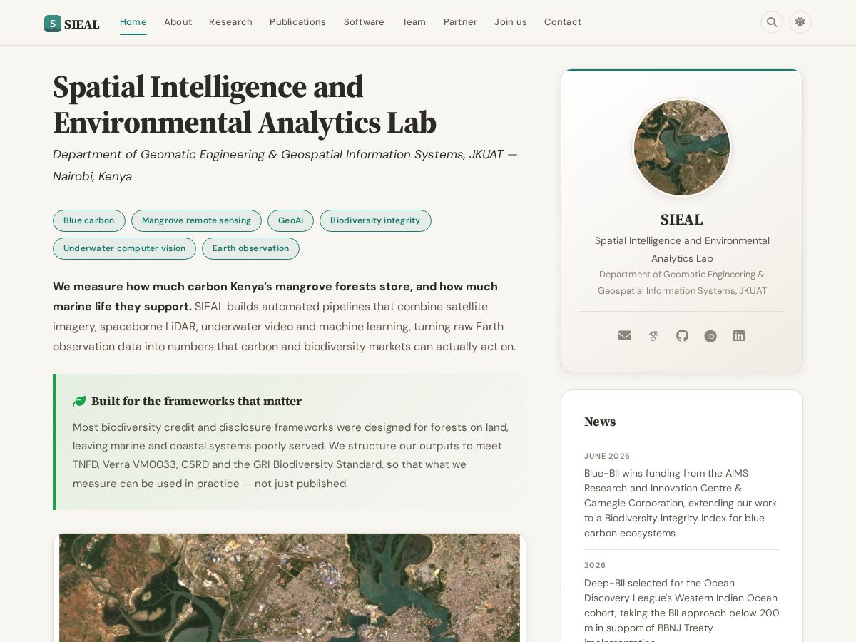 Landing-page snapshot of sieal.org
