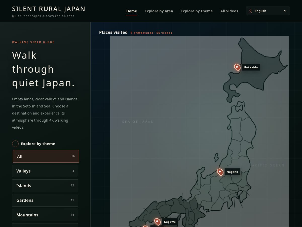 Landing-page snapshot of silentruraljapan.com