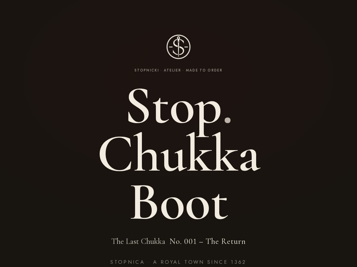 Landing-page snapshot of stopnicki.shoes