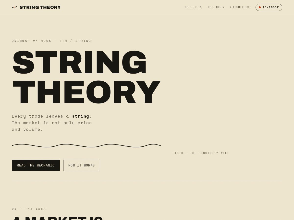 Landing-page snapshot of stringtheoryv4.xyz