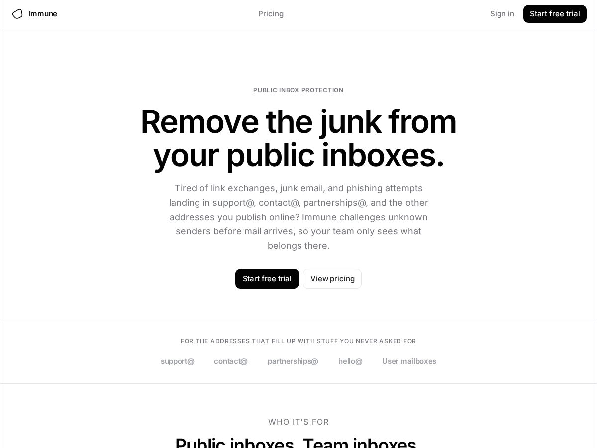 Landing-page snapshot of successimmune.com