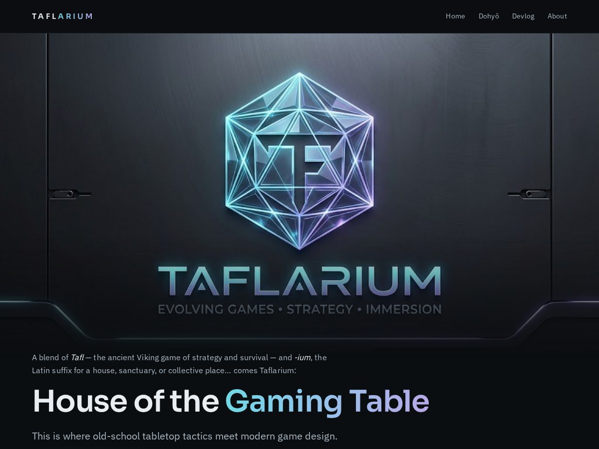 Landing-page snapshot of taflarium.com