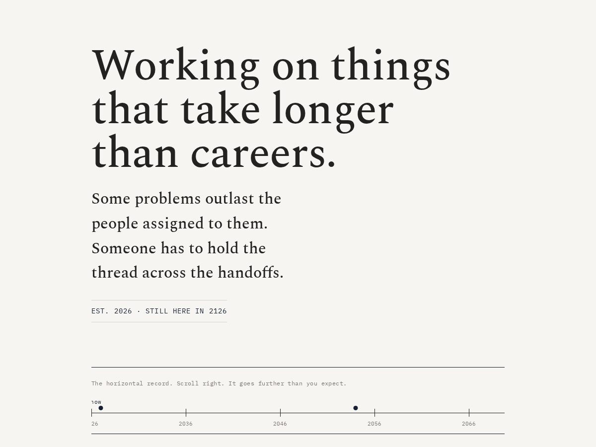 Landing-page snapshot of thelongoffice.org