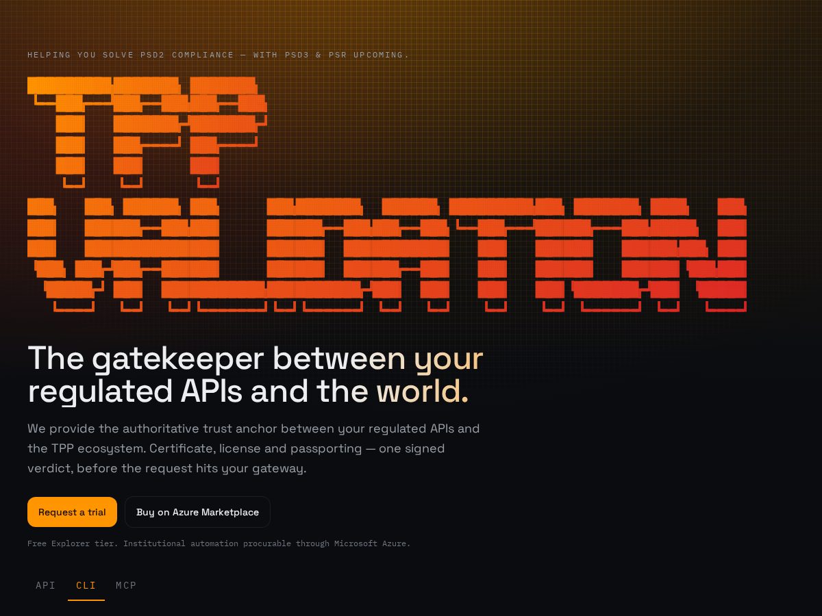 Landing-page snapshot of tppv.dev