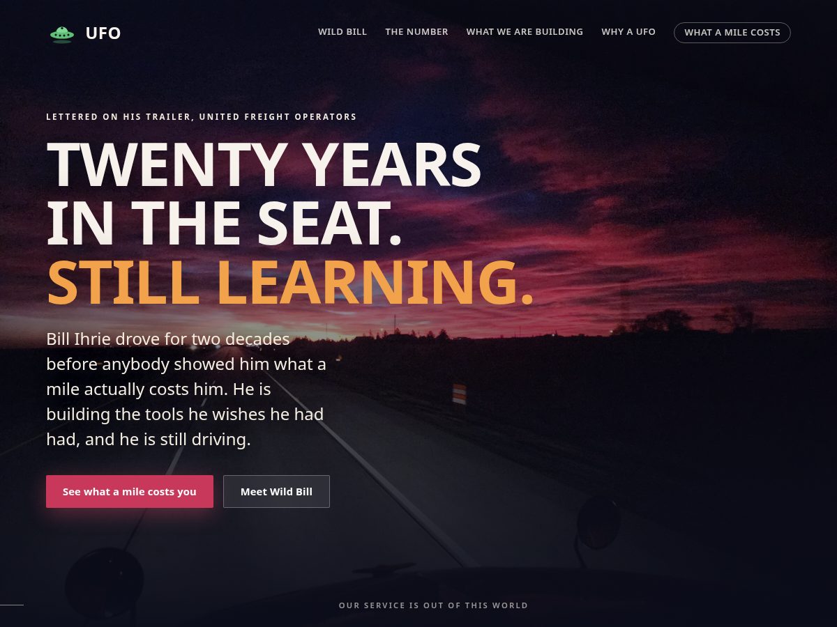 Landing-page snapshot of ufocpm.com