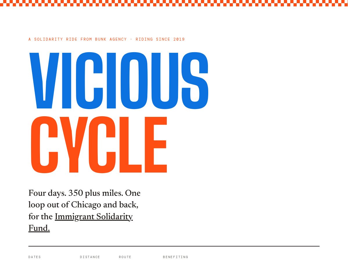 Landing-page snapshot of viciouscyclechi.bike