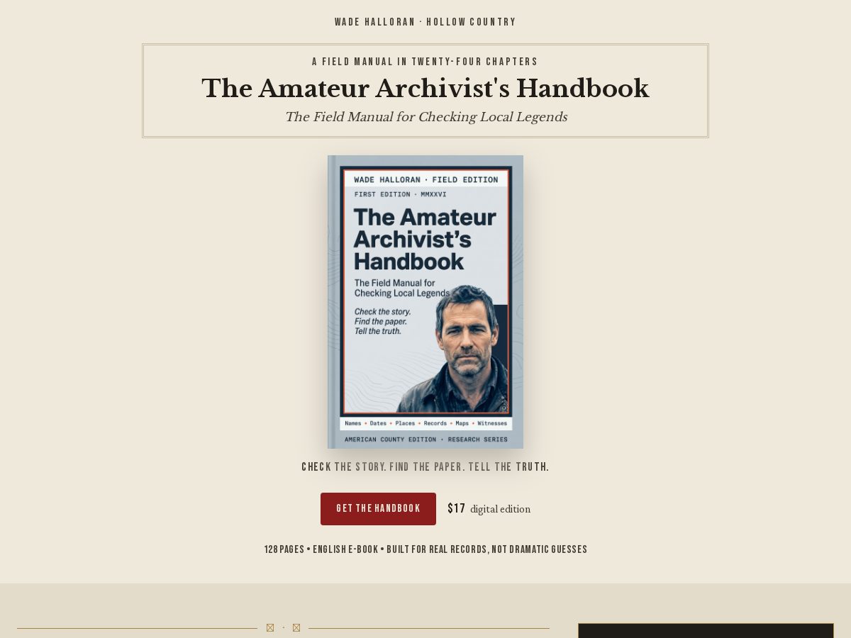 Landing-page snapshot of wadehalloran.com