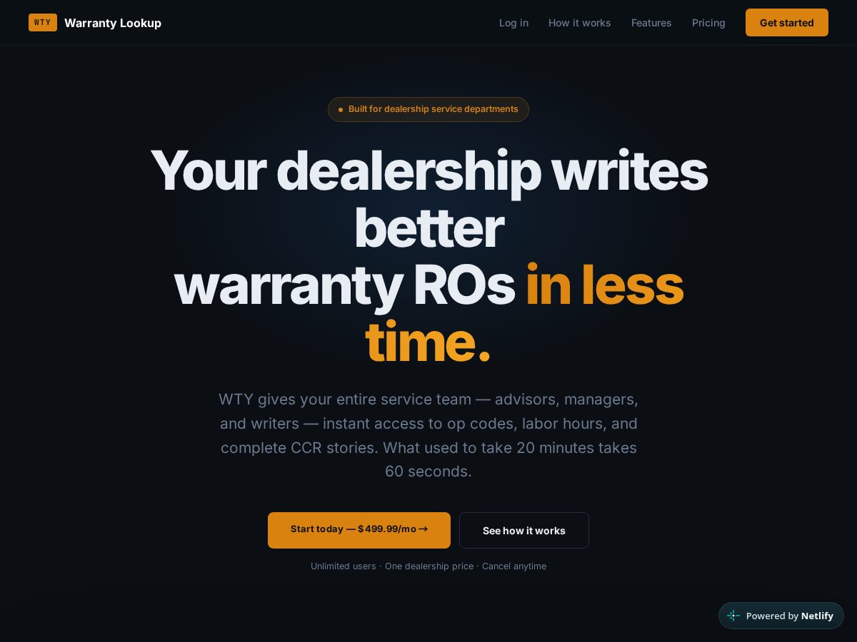 Landing-page snapshot of warrantyopcodehelps.com