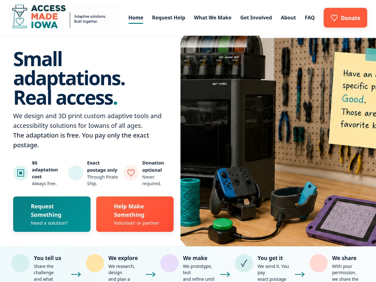 Landing-page snapshot of accessmadeiowa.org