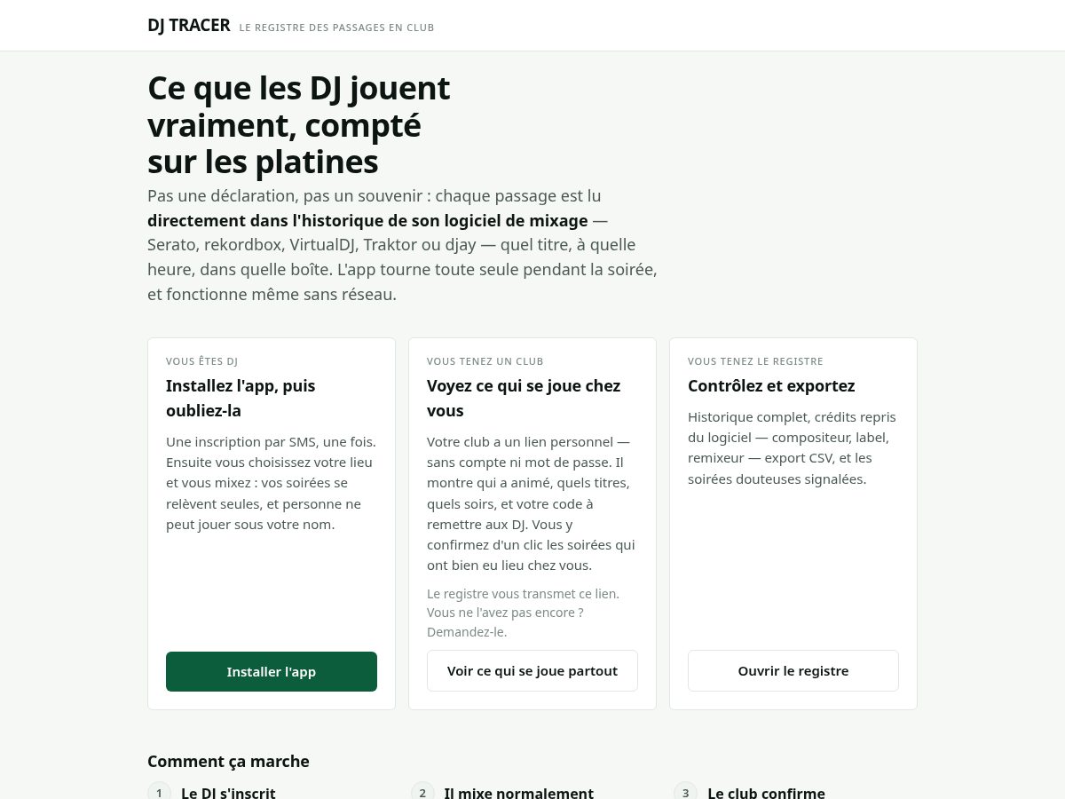 Landing-page snapshot of africadjprotracer.com