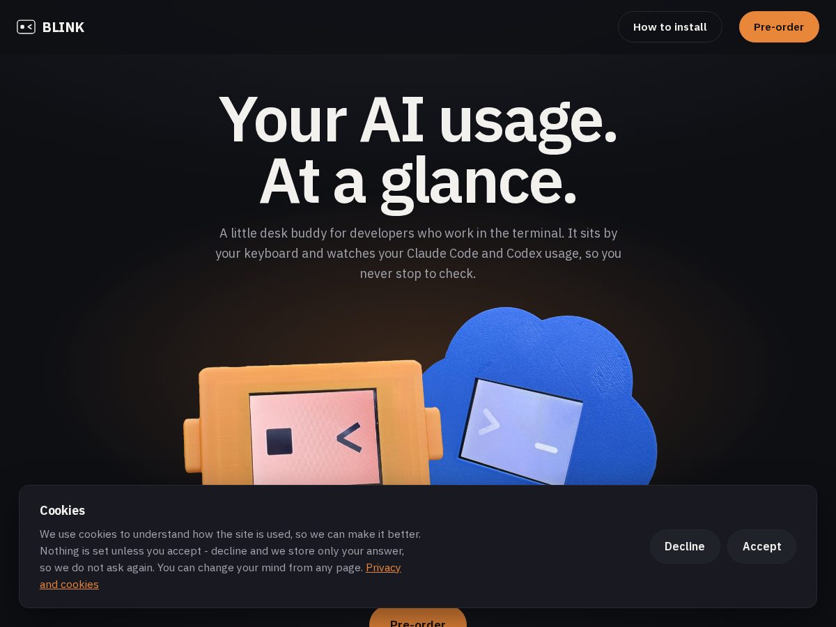 Landing-page snapshot of blink-buddy.com