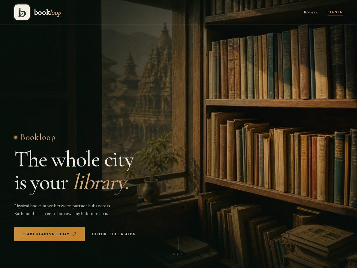 Landing-page snapshot of bookloop.tech