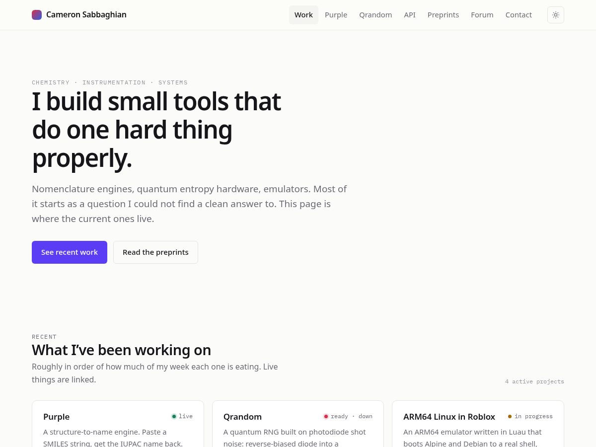 Landing-page snapshot of camsabb.com