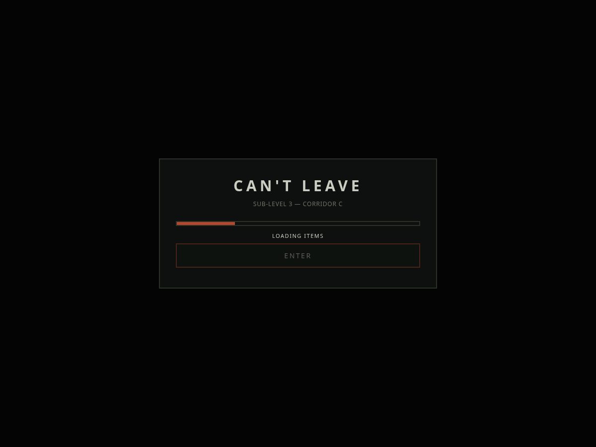Landing-page snapshot of cantleave.com