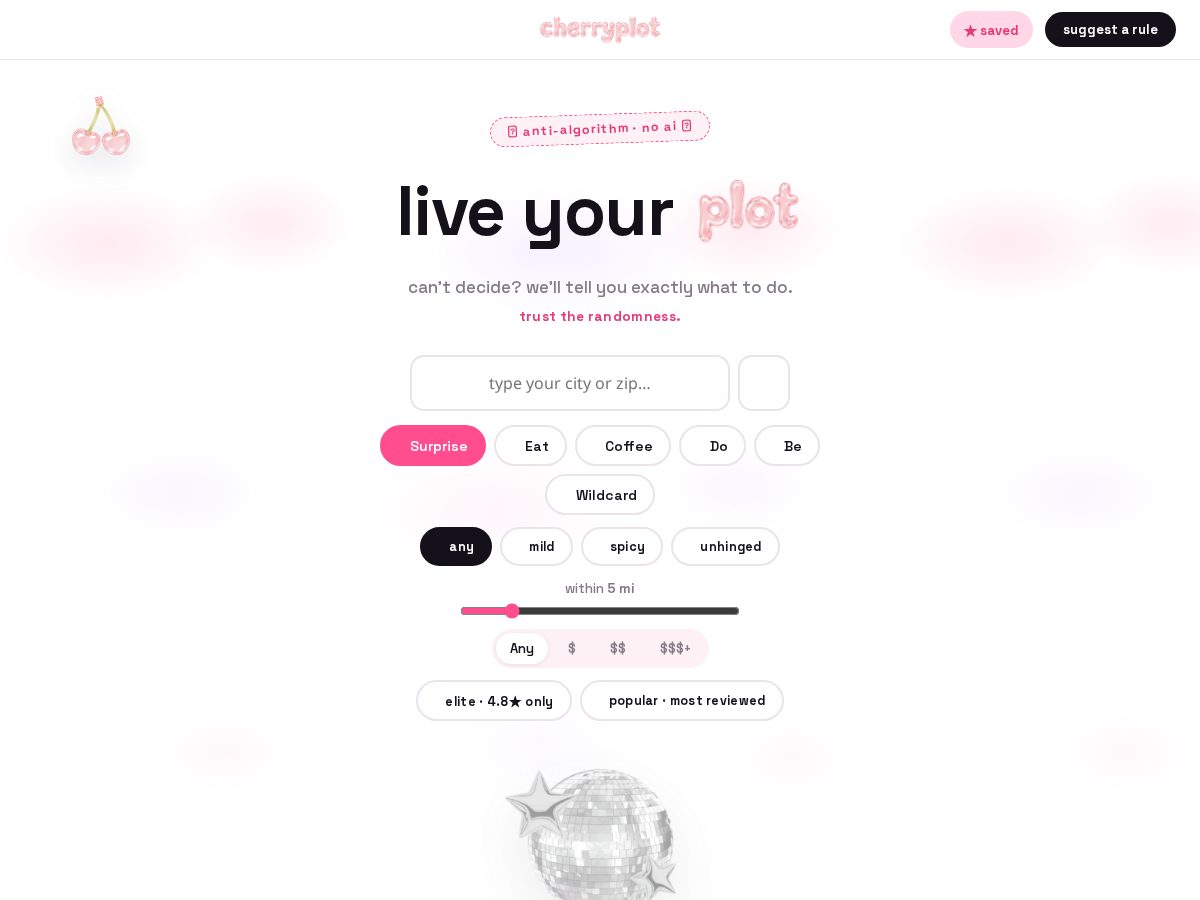 Landing-page snapshot of cherryplot.com