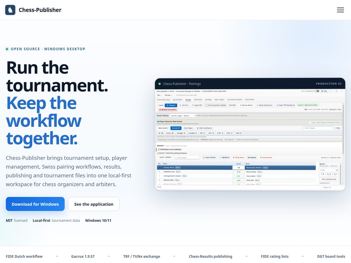 Landing-page snapshot of chess-publisher.org
