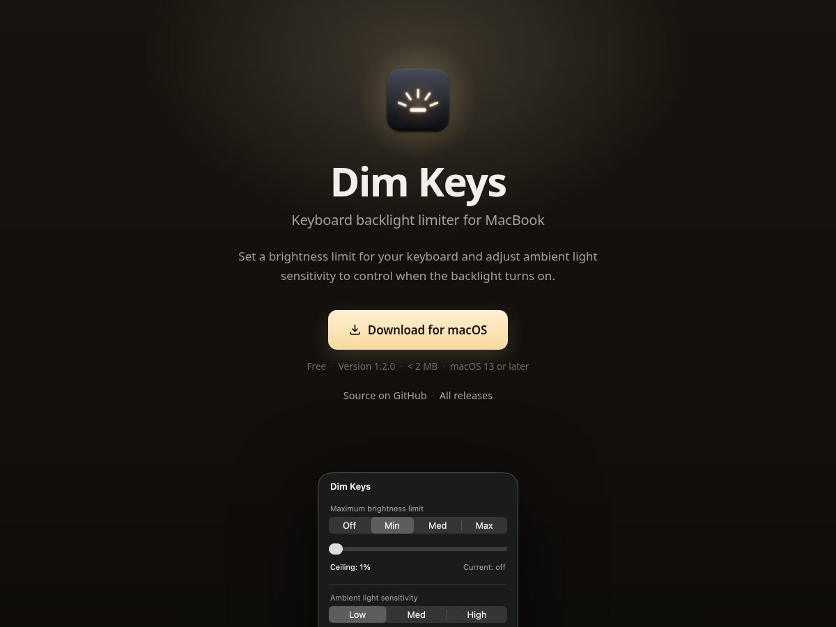 Landing-page snapshot of dimkeys.com