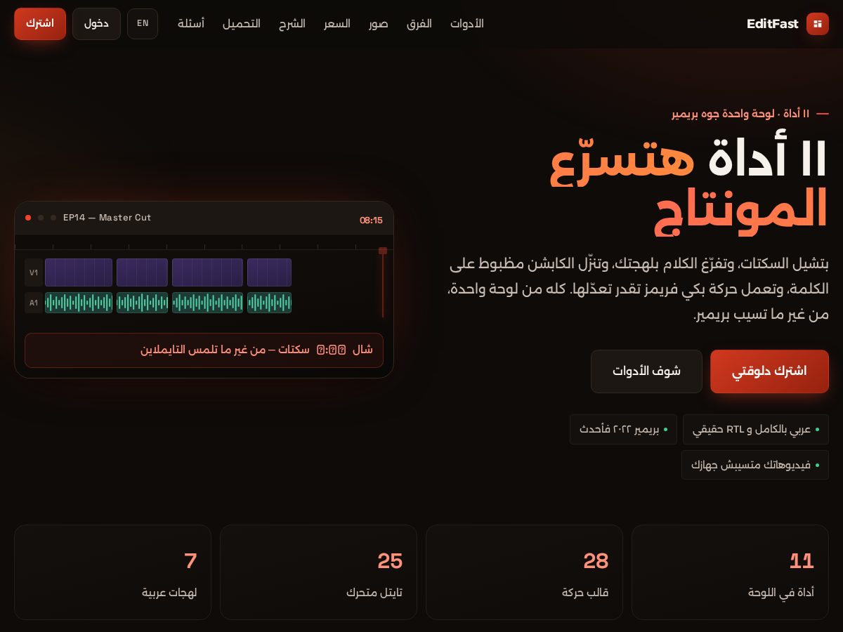 Landing-page snapshot of editfast.shop