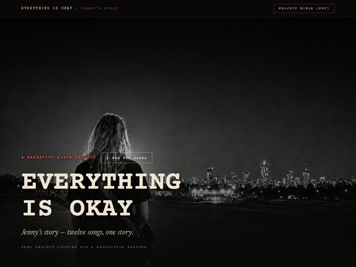 Landing-page snapshot of everything-is-okay.com
