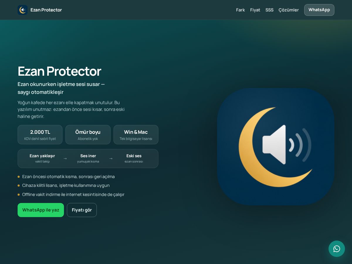 Landing-page snapshot of ezanprotector.com