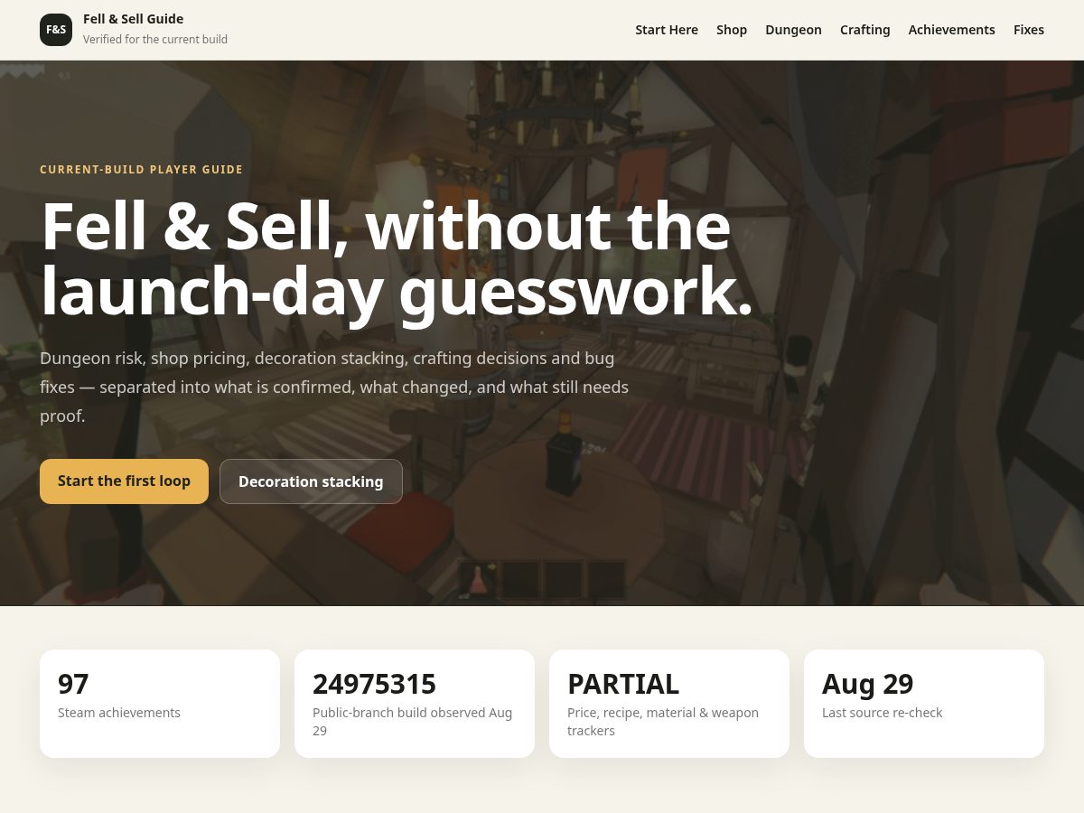 Landing-page snapshot of fellsell.space