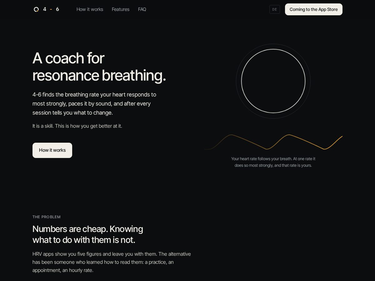 Landing-page snapshot of foursix.app
