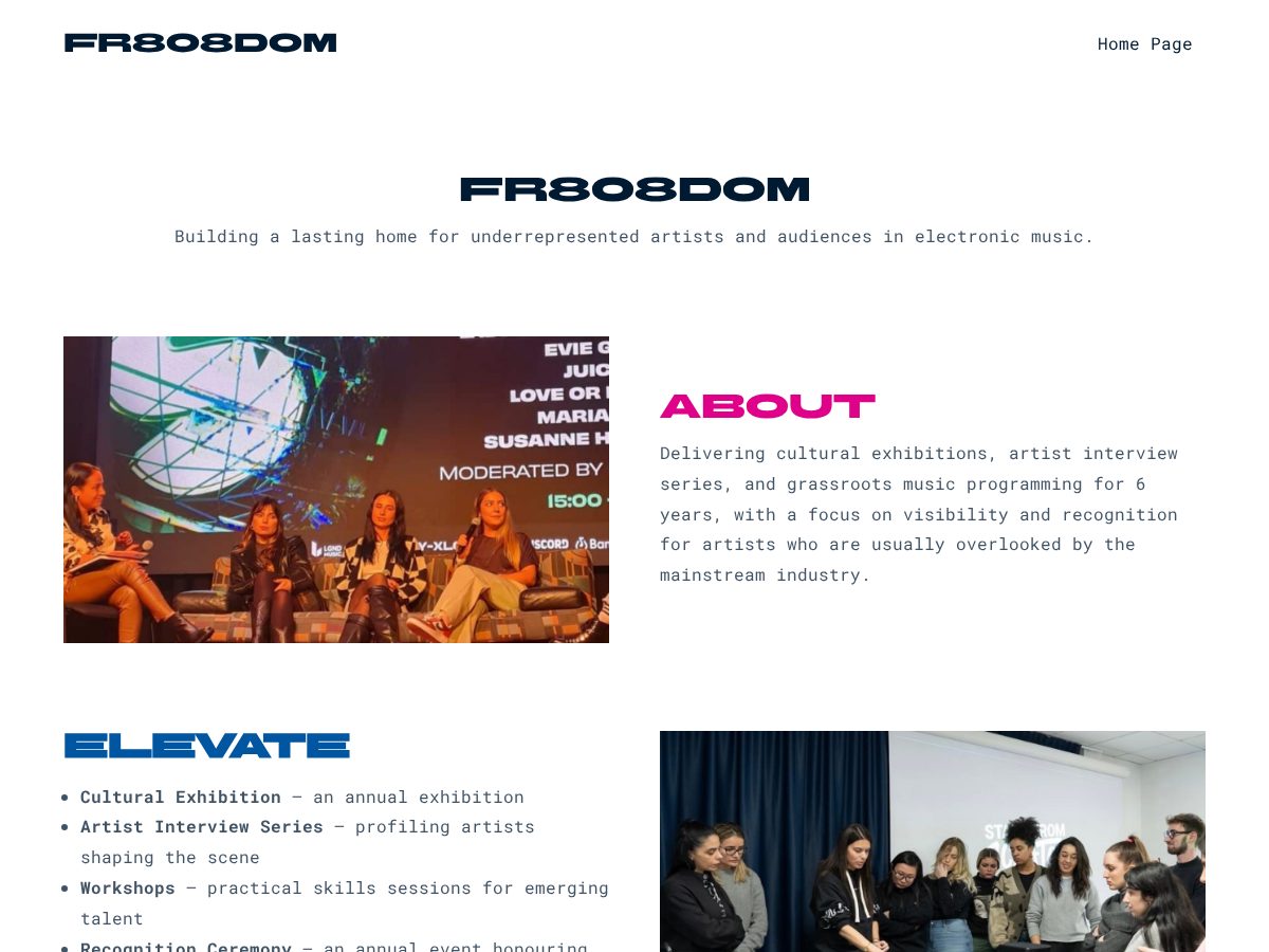 Landing-page snapshot of fr808dom.com