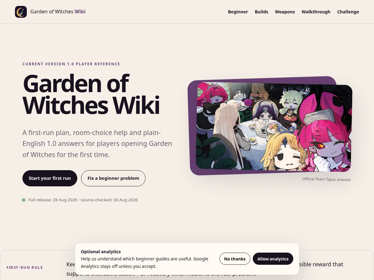 Landing-page snapshot of gardenofwitches.shop