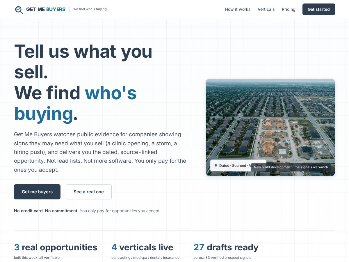 Landing-page snapshot of getmebuyers.com