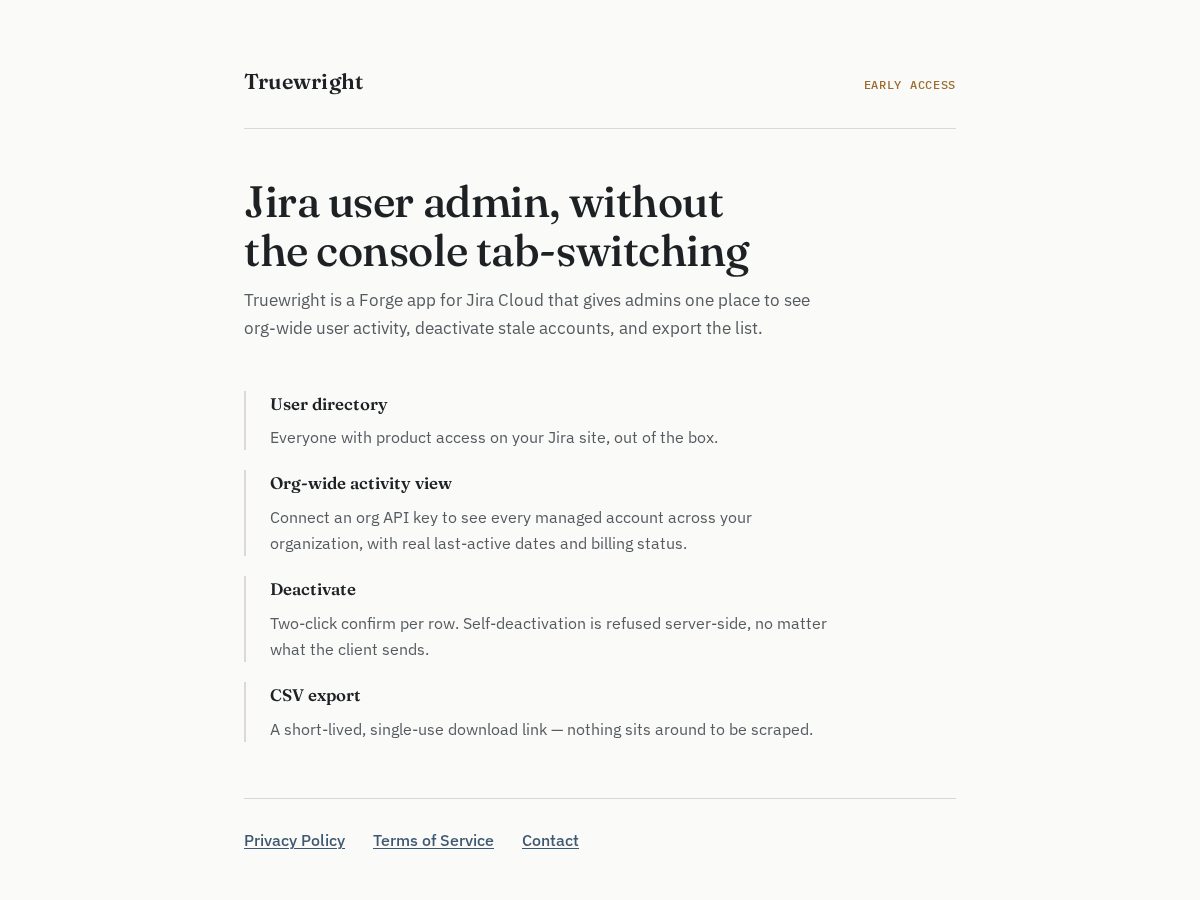 Landing-page snapshot of gettruewright.com