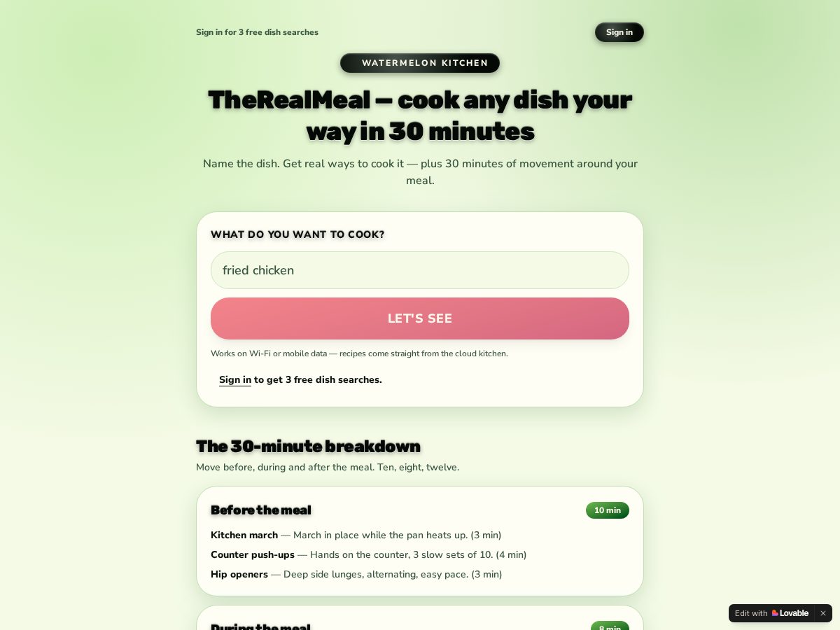 Landing-page snapshot of go-meal-time.app