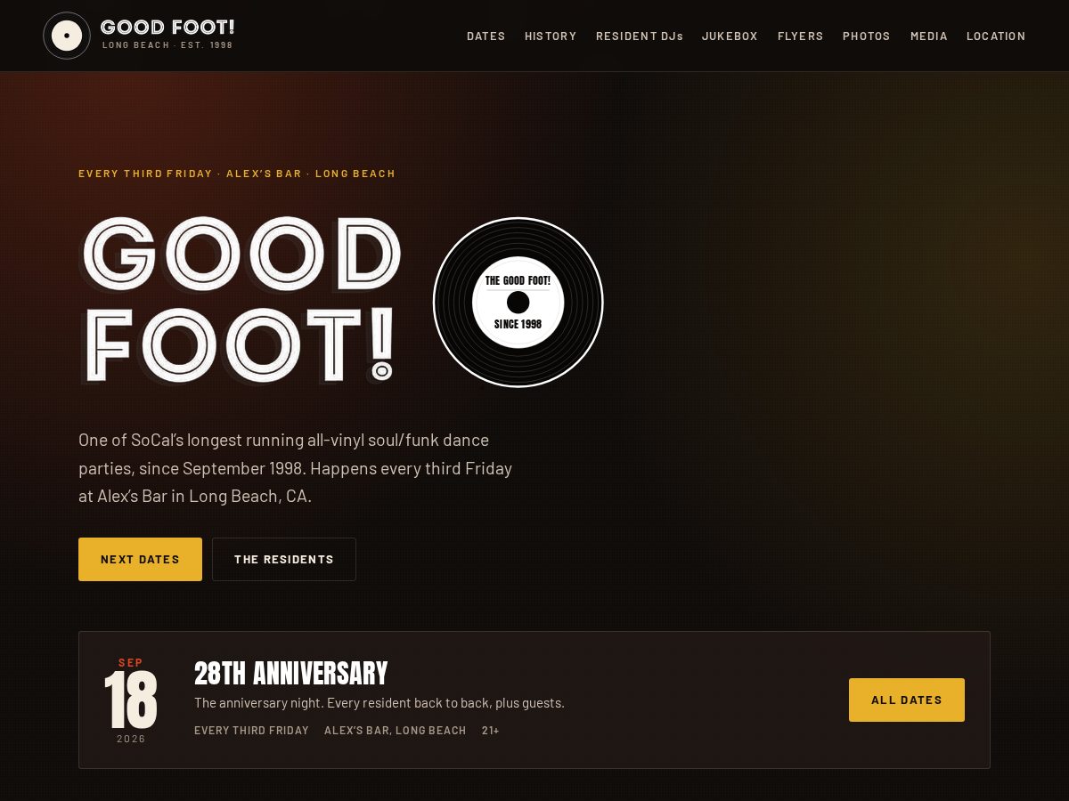 Landing-page snapshot of goodfoot.club