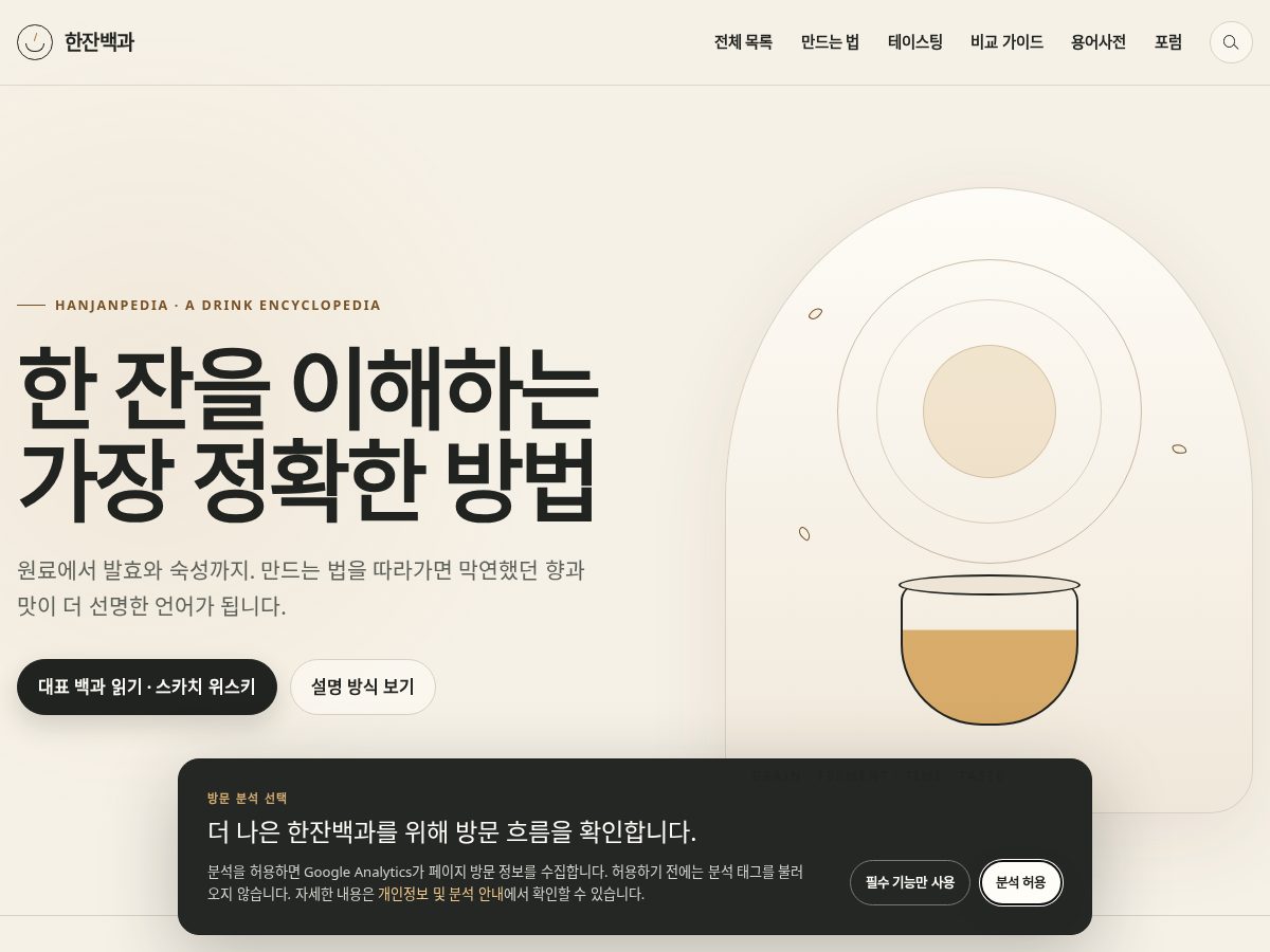 Landing-page snapshot of hanjanpedia.com