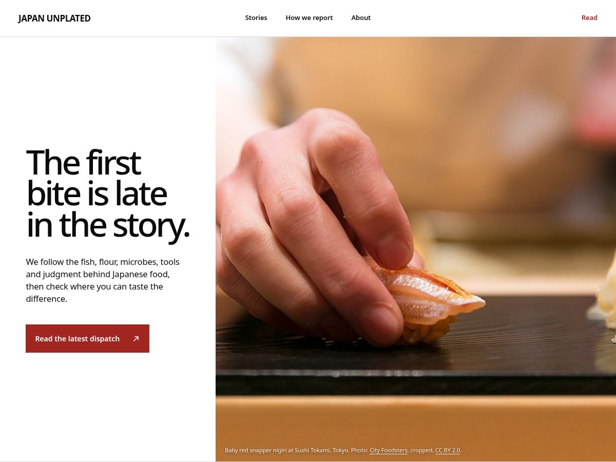 Landing-page snapshot of japanunplated.com