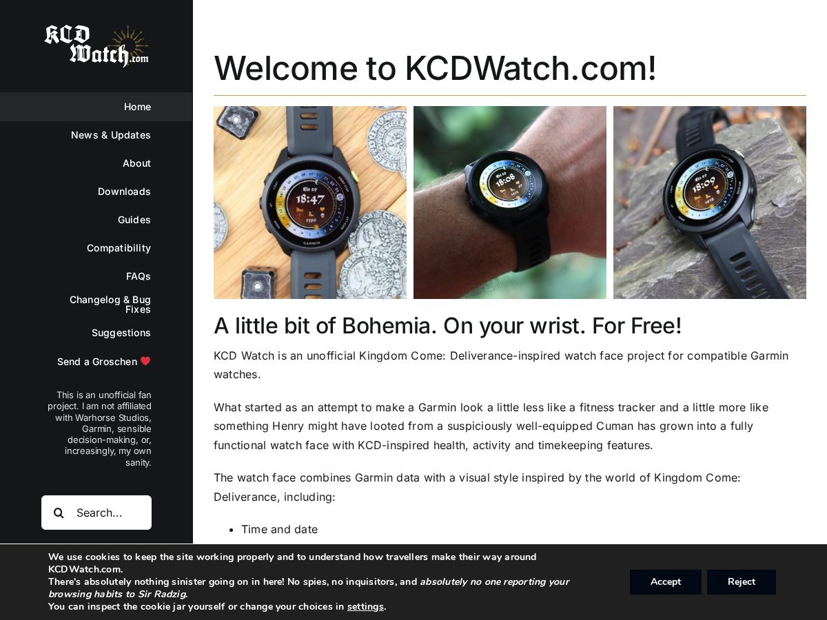 Landing-page snapshot of kcdwatch.com