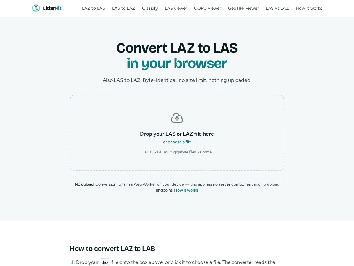 Landing-page snapshot of lidar-kit.com
