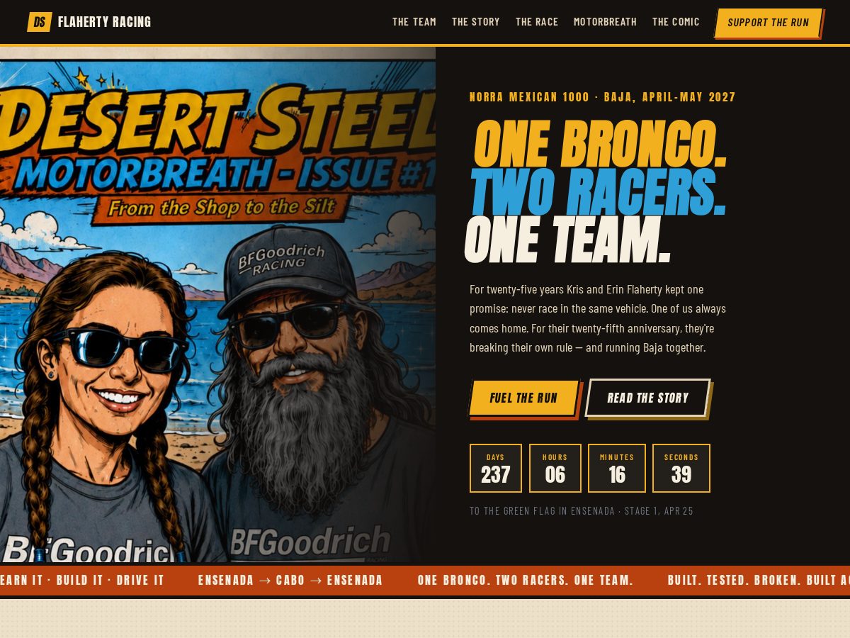 Landing-page snapshot of motorbreathracing.com