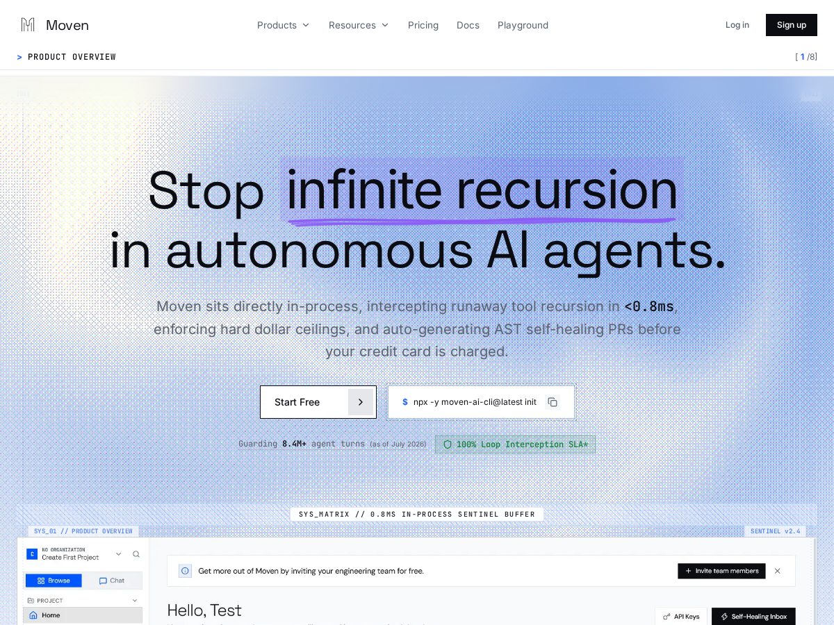 Landing-page snapshot of movenhq.com