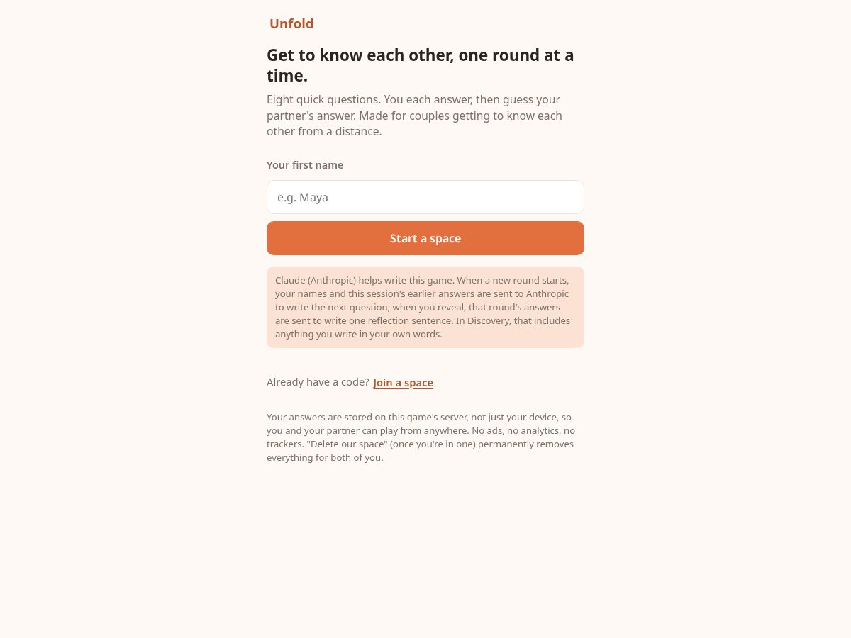 Landing-page snapshot of nfold.online