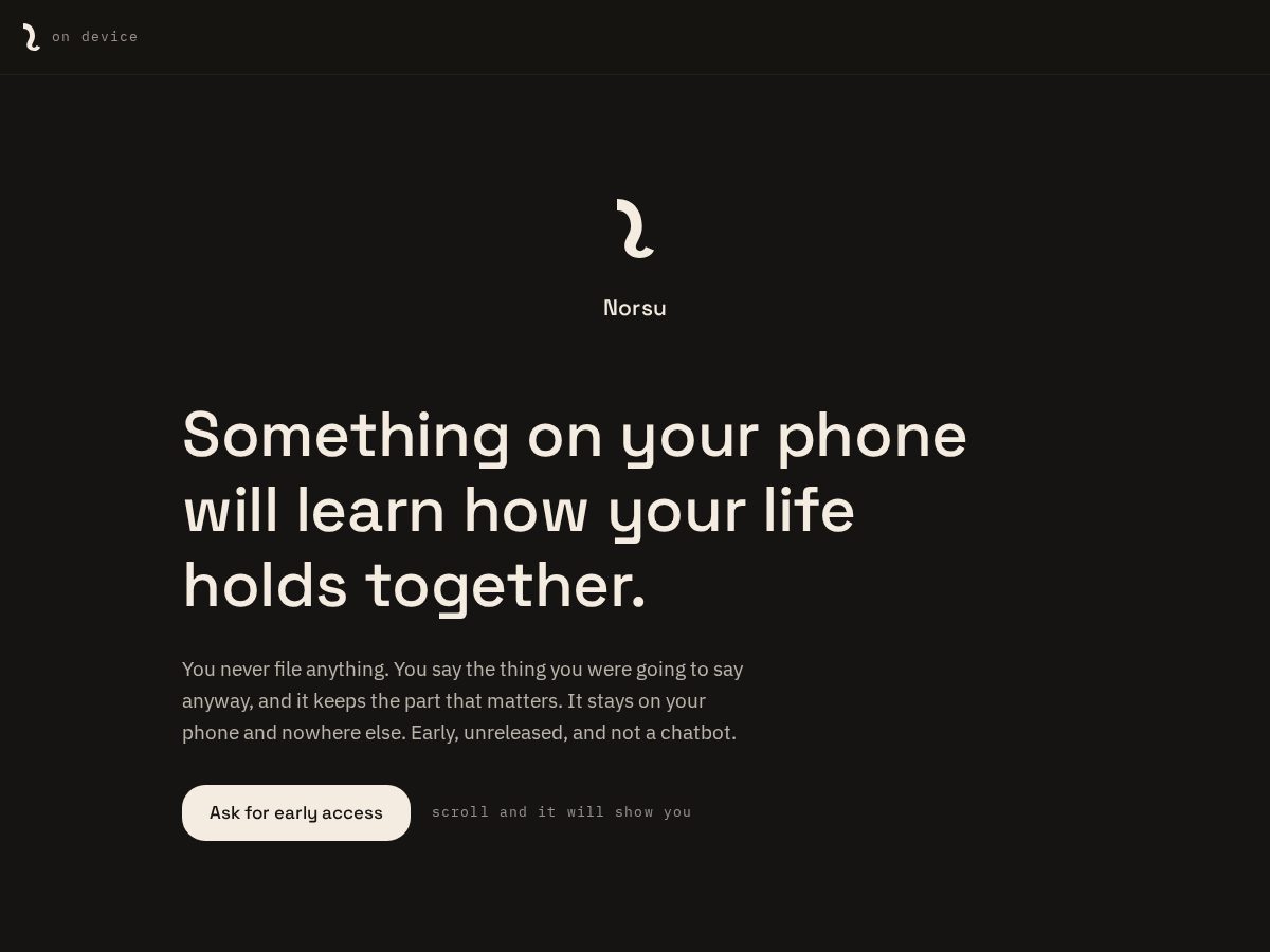 Landing-page snapshot of norsu.app